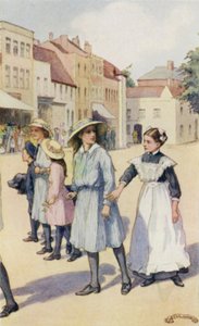 Escena de The Slowcoach, por Edward Verrall Lucas de Mary V. Wheelhouse
